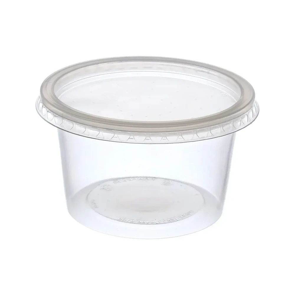 POTE REDONDO DESCARTÁVEL MICROONDAS FREEZER C/TAMPA 1000ML C/25 UNID COPOZAN — foto 2