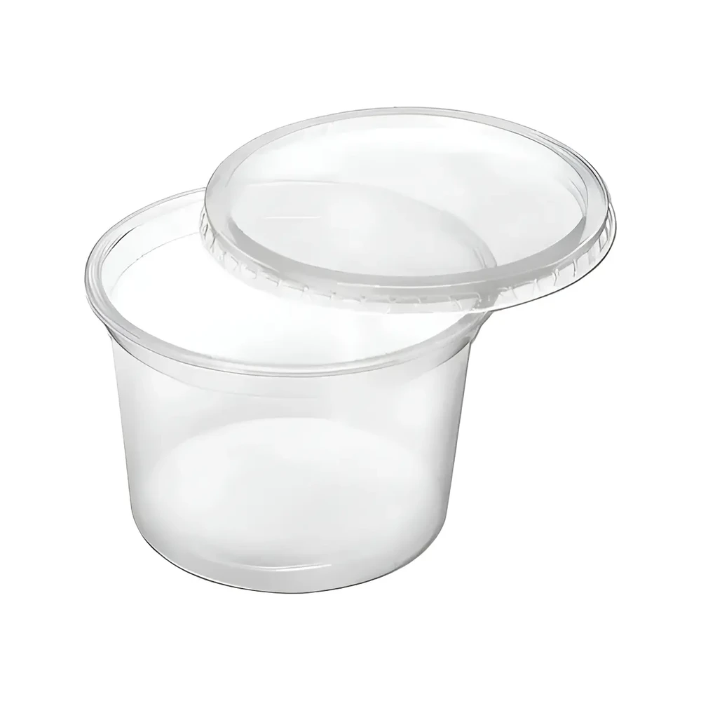 POTE REDONDO DESCARTÁVEL MICROONDAS FREEZER C/TAMPA 500 ML C/25 UNID COPOZAN — foto 2